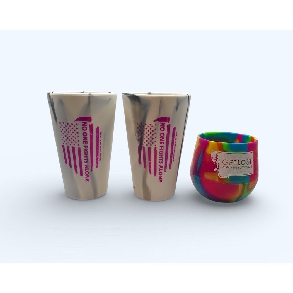 SILIPINT LOT OF 3 BREAST CANCER AWARENESS 16oz